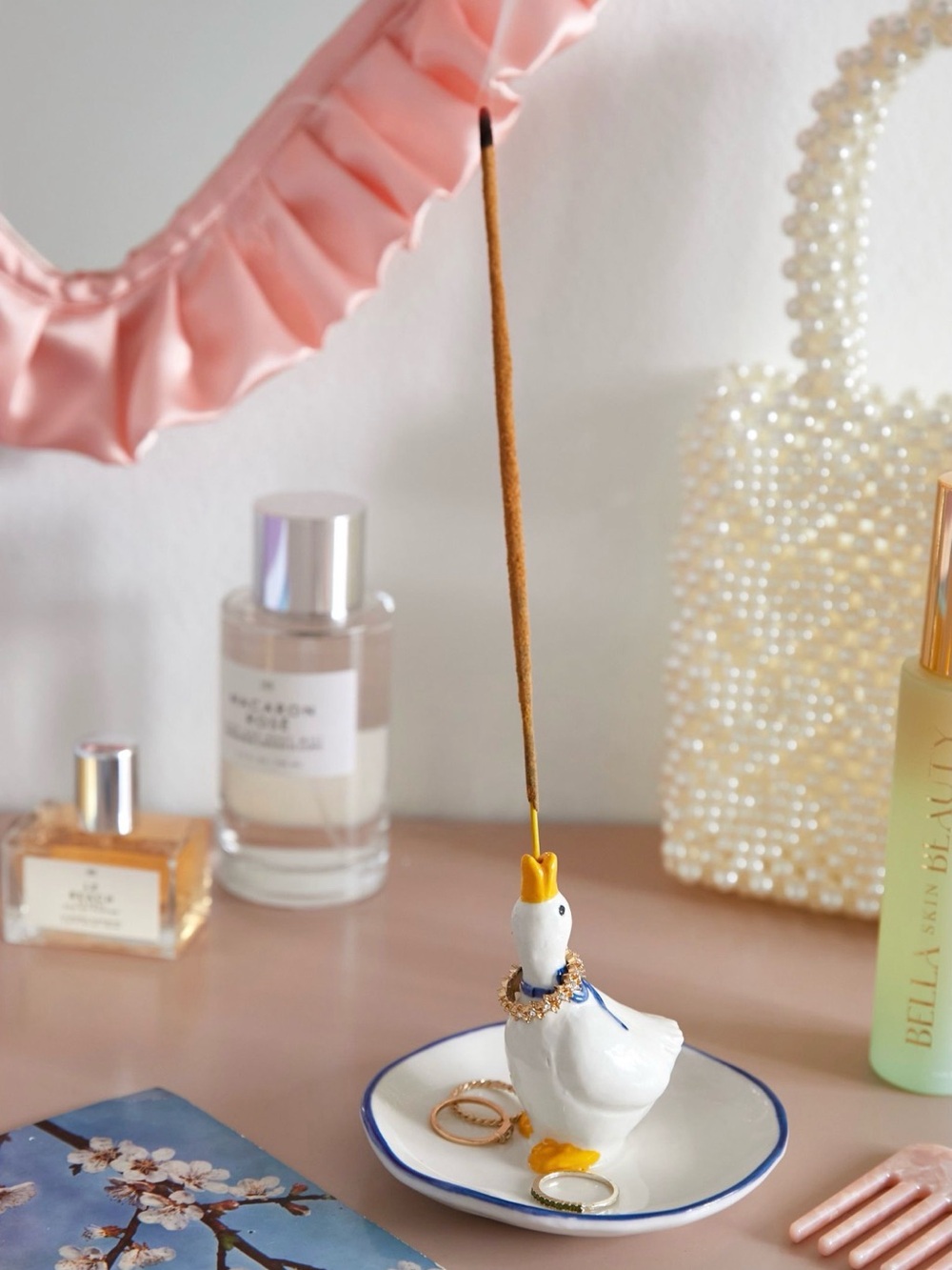 Goose Incense & Ring Holder Dish